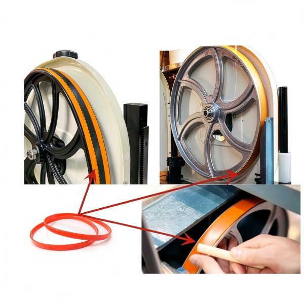 Polyurethane Band Saw Tires by Palart 8in Heavy Duty-3