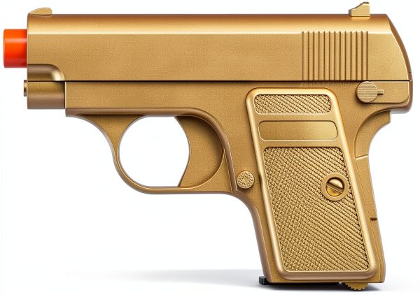 GoldenBall Airsoft Pistol Gold 6mm Spring Piston-0