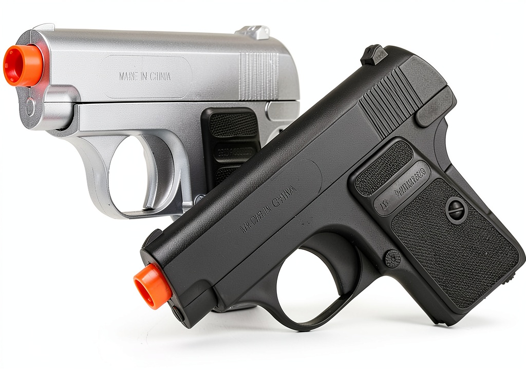 BBTac Spring Airsoft Pistol in a backyard setting