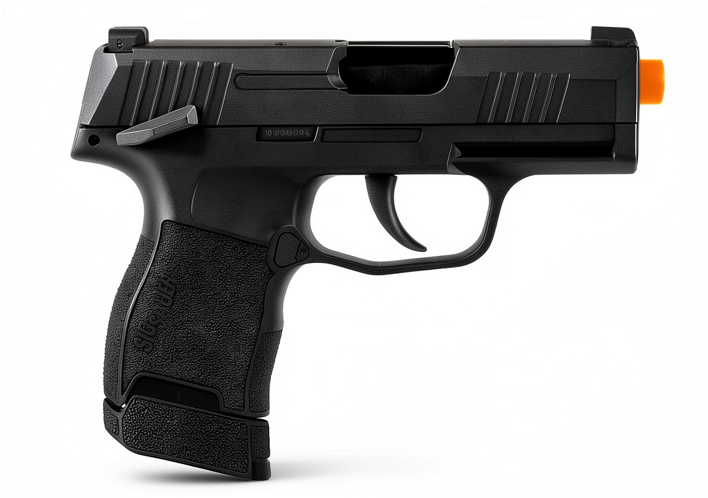 Sig Sauer Proforce P365 airsoft pistol on a tactical range