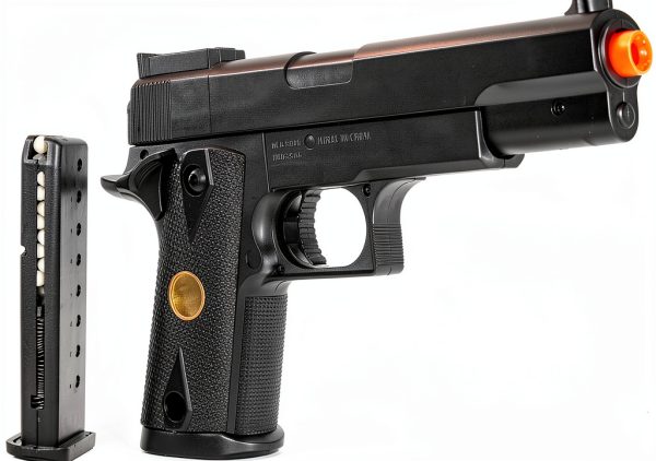 BBTac Airsoft 1911 Black Full‑Size Spring‑Powered 15‑Round BB Pistol-4