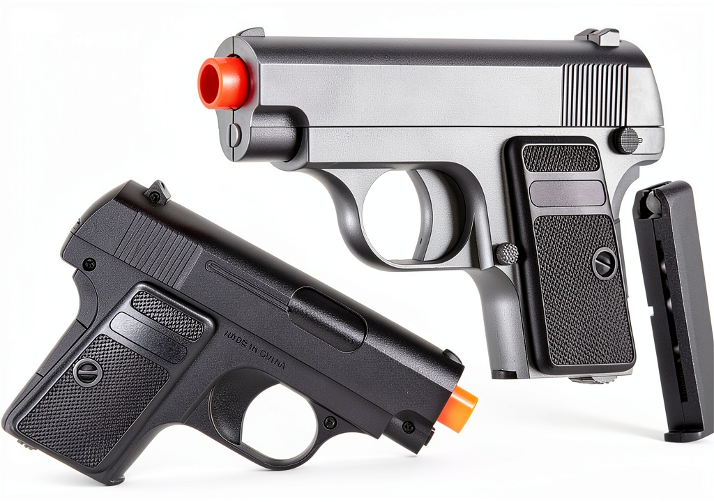Lancer Tactical Airsoft Pistol 250FPS Silver & Black