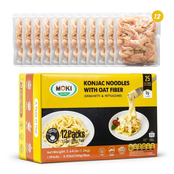 Konjac Oat Fiber Fettuccine by MOKI Low Carb Pasta-7