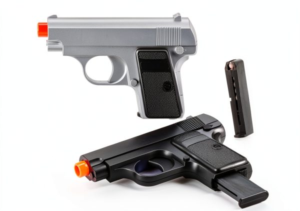 Lancer Tactical Airsoft Pistol 250FPS Silver & Black-1