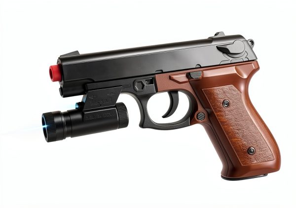 UKARMS Airsoft Pistol with Flashlight Black ABS Plastic 6mm 10 Round-5
