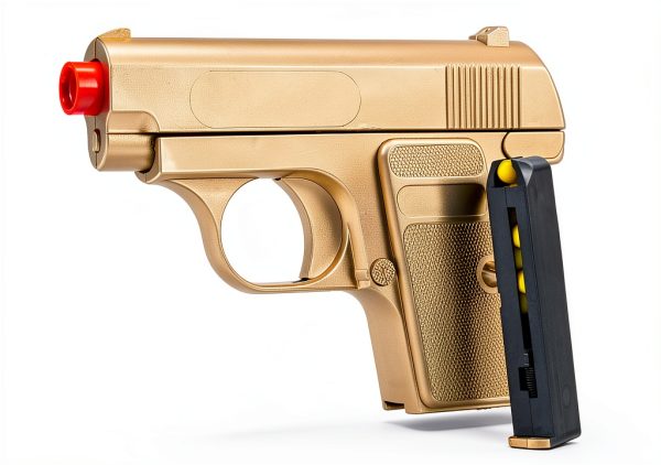 BBTac Spring Airsoft Pistol Gold 6mm 110FPS Beginner Model BT-618GB-5