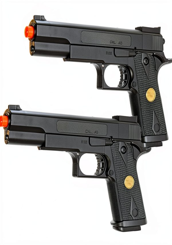BBTac Dual Wield Airsoft Pistols Black Plastic 1:1 Scale Model P169-0