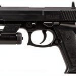UKARMS Airsoft Pistol with Flashlight Black ABS Plastic 6mm 10 Round-0