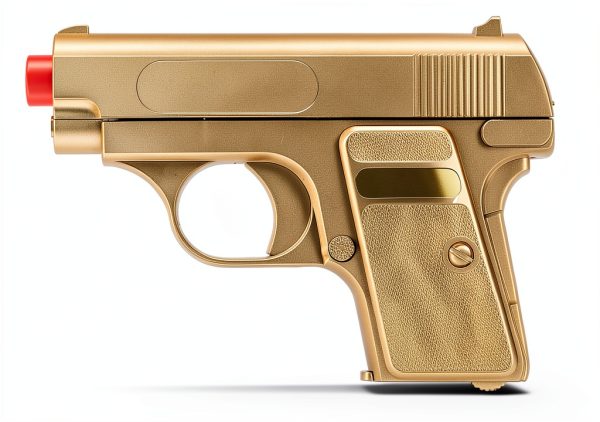 BBTac Spring Airsoft Pistol Gold 6mm 110FPS Beginner Model BT-618GB-1