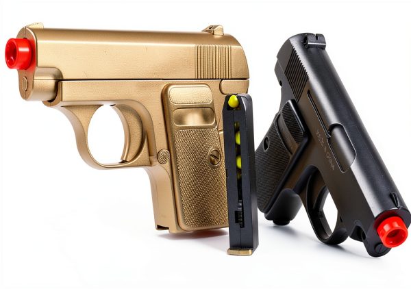 BBTac Spring Airsoft Pistol Gold 6mm 110FPS Beginner Model BT-618GB-6