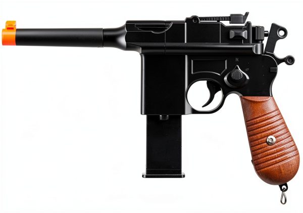 GoldenBall G12 Spring Airsoft Pistol Black 9‑Round Metal Barrel-0