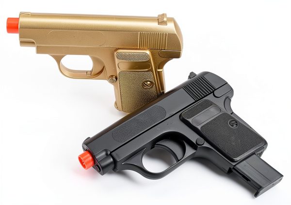BBTac Spring Airsoft Pistol Gold 6mm 110FPS Beginner Model BT-618GB-8