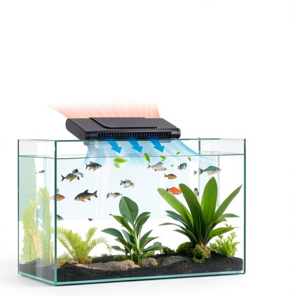 Aquarium Chiller Fan BAOSHISHAN 10W Black Tabletop Cooler-1