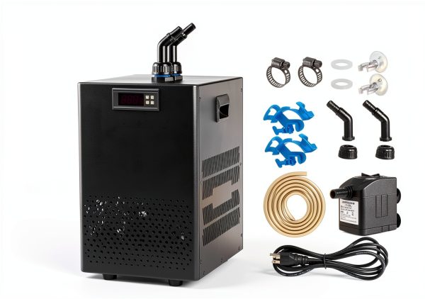 Aquarium Chiller Enrienn 42 Gallon 1/10 HP Quiet Titanium Evaporator-4