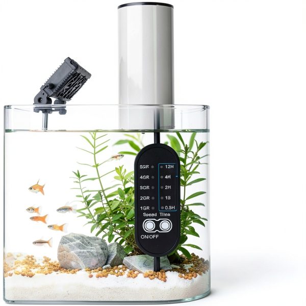 fishkeeper Aquarium Chiller - 3600 r/m Powerful Wind Quiet Fish Tank Cooling Fans with Controller, 5 Speeds, 3 Timer Modes, 180° Wide Angle Adjustable Aquarium Cooler Fan (12W, 3 Head)-3