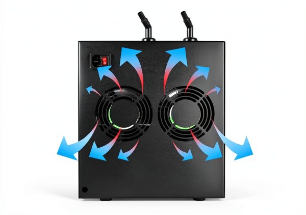 DIYAREA Aquarium Chiller 79 Gallon 1/3 HP 300L Black Stainless Steel-1