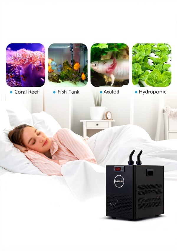 Aquarium Chiller BAOSHISHAN 26gal OneThirteenthHP Quiet Steel Cooler-5