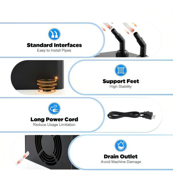 Aquarium Chiller Fish Tank Water Chiller Machine 42 Gal 1/10 HP Water Cooler Hydroponic Cooling System with Quiet Refrigeration Compressor for Water Weeds Axolotl Jellyfish Coral Shrimp-5