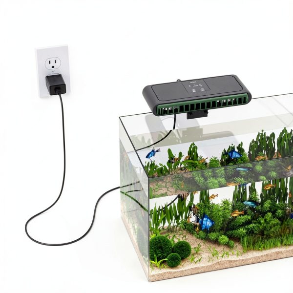 Aquarium Chiller Fan PAIZOO 5V 6.4W Dual Turbo Clip-On Cooling Black-6