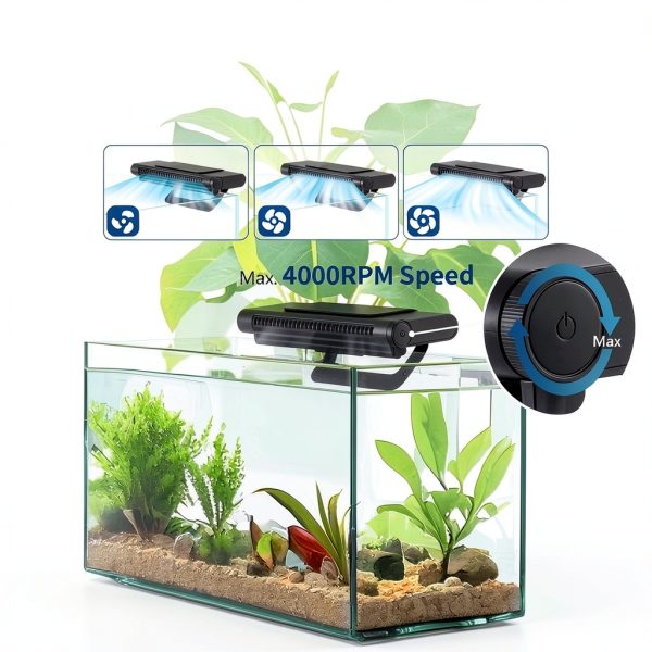 Aquarium Chiller Fan BAOSHISHAN 10W Black Tabletop Cooler-2