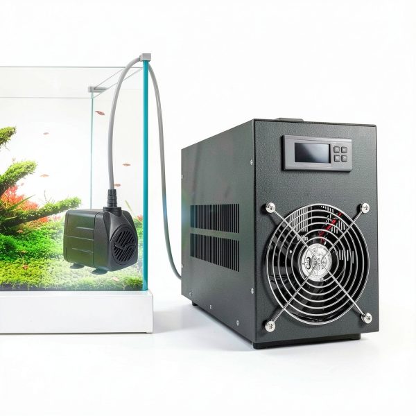 Aquarium Chiller, 200W Water Cooler Temperature Regulator, 110V ±58–230℉ Water Cooling Unit with 2m Temperature Control Probe Line for 15.85Gal Fish Tanks Freshwater Marine Reef-2