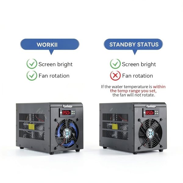 Aquarium Chiller Poafamx 16gal 60L Quiet Energy Saving Cooler-4