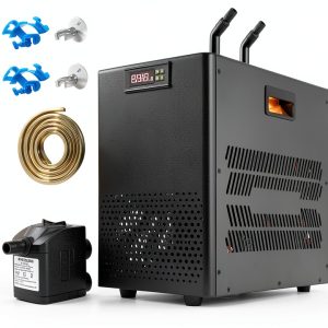 Aquarium Chiller Enrienn 42 Gallon 1/10 HP Quiet Titanium Evaporator-0