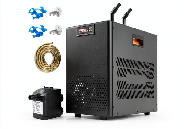 Aquarium Chiller Enrienn 42 Gallon 1/10 HP Quiet Titanium Evaporator-0