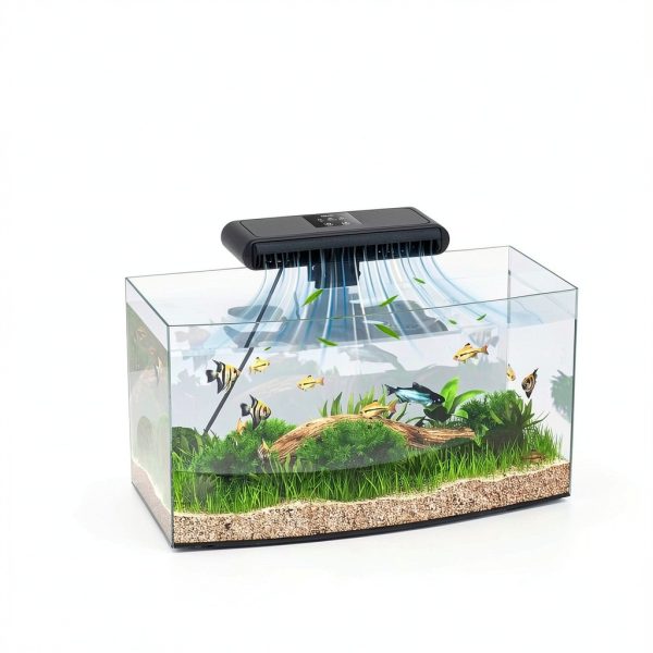 Aquarium Chiller Fan PAIZOO 5V 6.4W Dual Turbo Clip-On Cooling Black-1