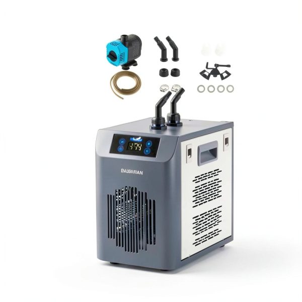 BAOSHISHAN Aquarium Chiller, [2024 Upgrade] 42gal 1/10 HP Water Cooler Fish Tank, Quiet Refrigeration Compressor Touch Screen Aquarium Cooler for Hydroponics Axolotl Coral Crystal Shrimp-7