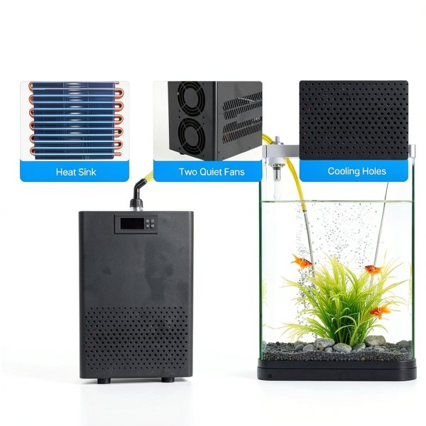 Aquarium Chiller Enrienn 42 Gallon 1/10 HP Quiet Titanium Evaporator-2