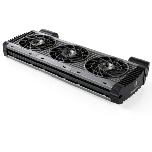 fishkeeper Aquarium Chiller - 3600 r/m Powerful Wind Quiet Fish Tank Cooling Fans with Controller, 5 Speeds, 3 Timer Modes, 180° Wide Angle Adjustable Aquarium Cooler Fan (12W, 3 Head)-0