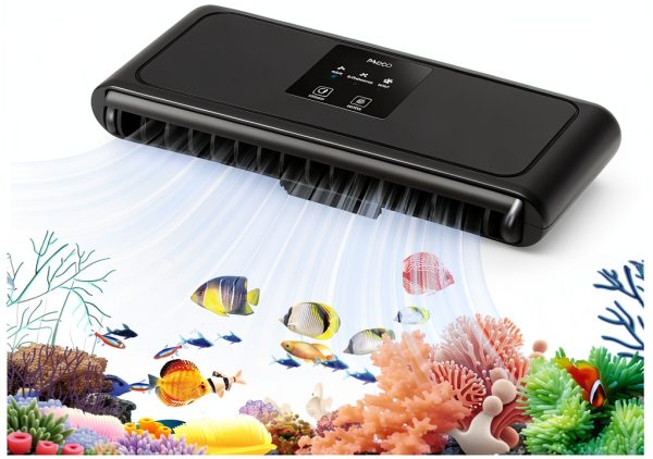Aquarium Chiller Fan PAIZOO 5V 6.4W Dual Turbo Clip-On Cooling Black-0