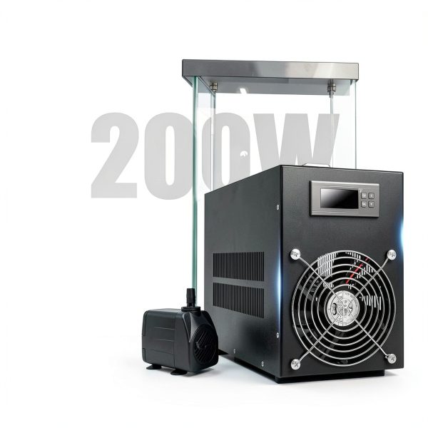 Aquarium Chiller, 200W Water Cooler Temperature Regulator, 110V ±58–230℉ Water Cooling Unit with 2m Temperature Control Probe Line for 15.85Gal Fish Tanks Freshwater Marine Reef-3