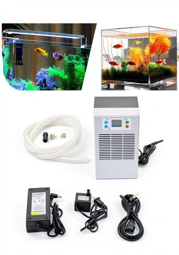 Aquarium Chiller Lzerahera 30L Silver Black Digital Display-5
