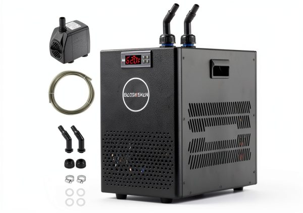 Aquarium Chiller BAOSHISHAN 26gal OneThirteenthHP Quiet Steel Cooler-0