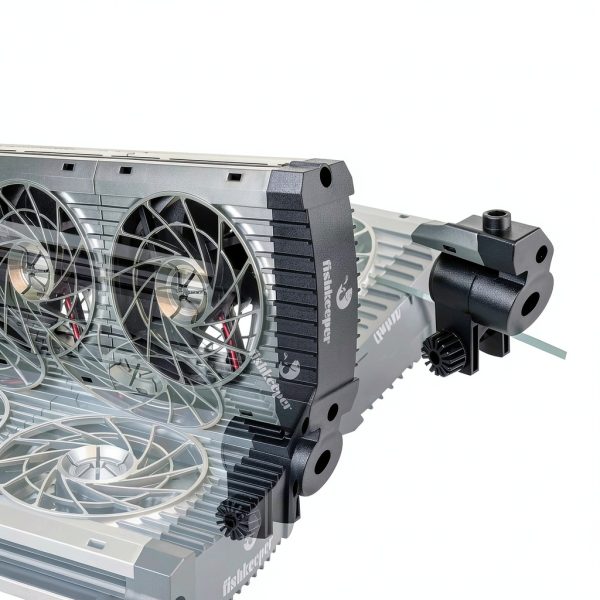 fishkeeper Aquarium Chiller - 3600 r/m Powerful Wind Quiet Fish Tank Cooling Fans with Controller, 5 Speeds, 3 Timer Modes, 180° Wide Angle Adjustable Aquarium Cooler Fan (12W, 3 Head)-4