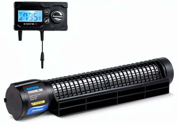 Aquarium Chiller Poafamx DC12V 4W Cross-Flow Cooling Fan Black 7.9"-0