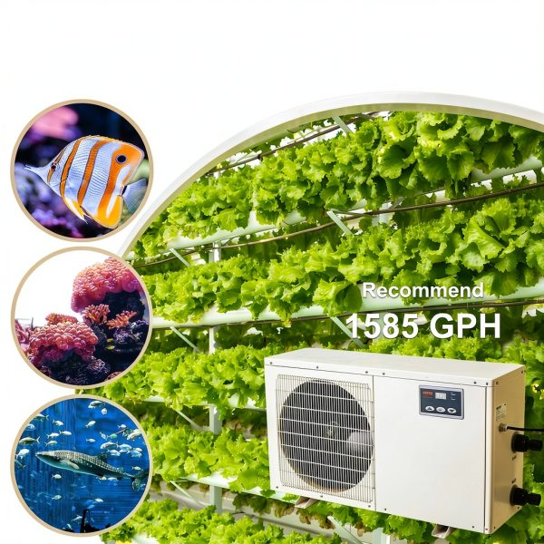 VEVOR Aquarium Chiller 500 Gallon 1.45 HP Quiet Hydroponic Water-5