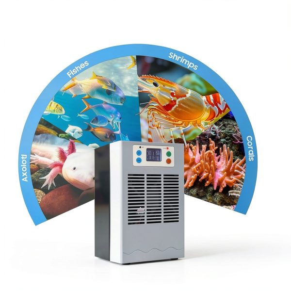 100W Aquarium Water Chiller LOHONG 7.93 Gal Cooler with 2m Hose & Pump-8