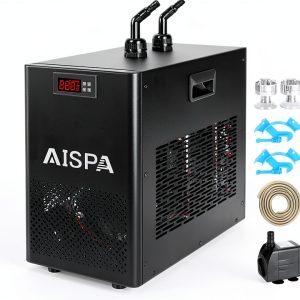 Aquarium Chiller for Reef & Axolotl Tanks, 1/10 HP, 42GAL Water Chiller with Compressor Refrigeration, Active Aqua Chiller for Hydroponics & Fish Tanks-0