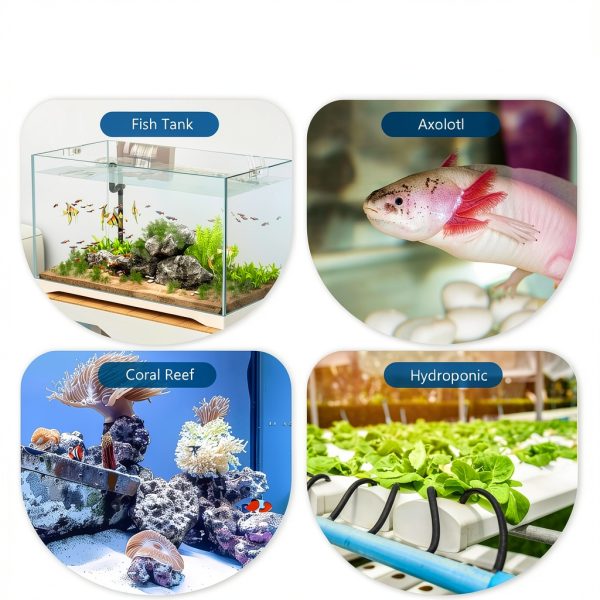 BAOSHISHAN Aquarium Chiller, [2024 Upgrade] 42gal 1/10 HP Water Cooler Fish Tank, Quiet Refrigeration Compressor Touch Screen Aquarium Cooler for Hydroponics Axolotl Coral Crystal Shrimp-6