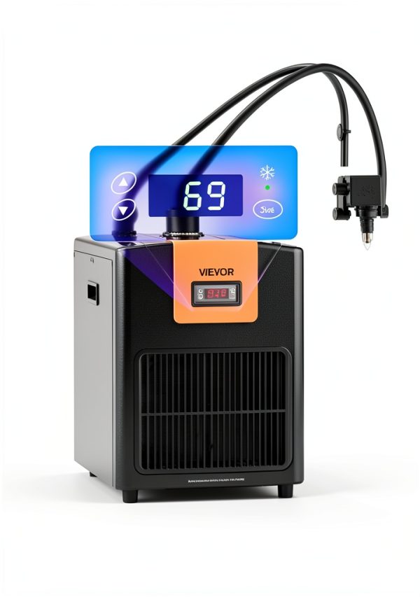VEVOR Aquarium Chiller 110 Gallon 1/3 HP Black for Fish Tanks-1