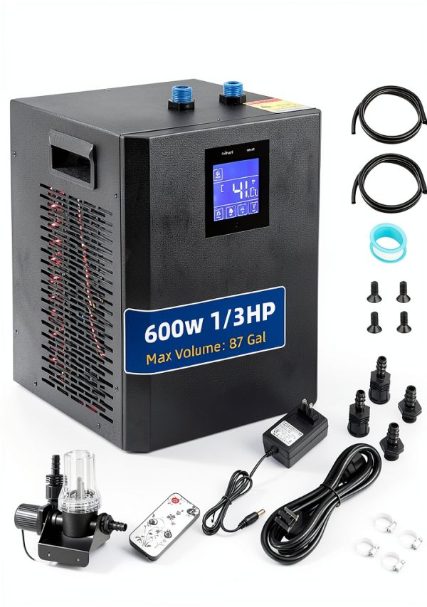 Ice Bath Water Chiller by Vikua 1/3 HP 87 Gallon Black Matte-0