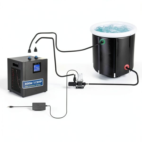 Ice Bath Water Chiller by Vikua 1/3 HP 87 Gallon Black Matte-6