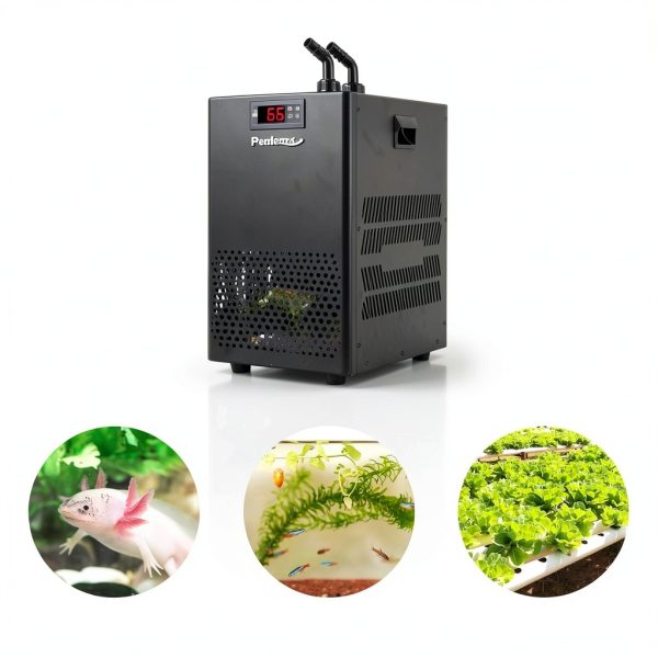 Aquarium Chiller Poafamx 26gal Black Stainless Steel 1/13 HP Cooler-4