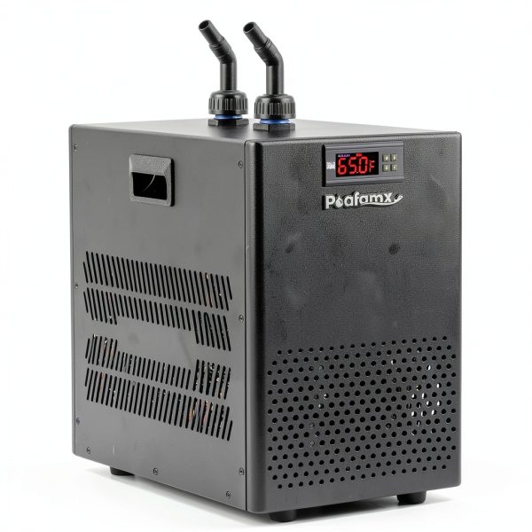 Aquarium Chiller Poafamx 26gal Black Stainless Steel 1/13 HP Cooler-0