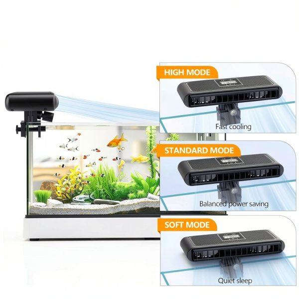 Aquarium Chiller Fan Hygger HG140 Adjustable Temperature Quiet Cooler-2