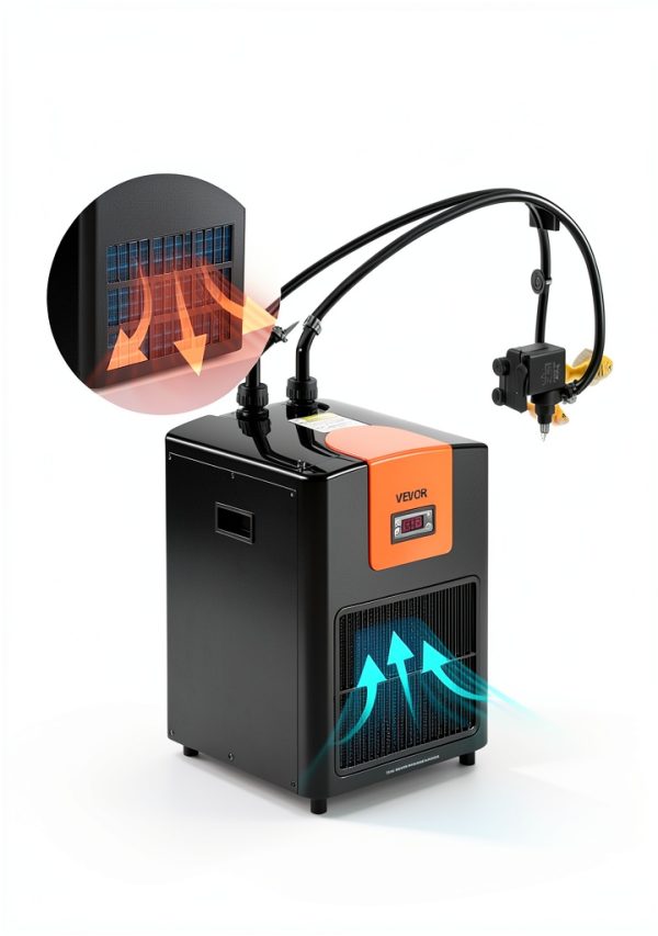 VEVOR Aquarium Chiller 110 Gallon 1/3 HP Black for Fish Tanks-5